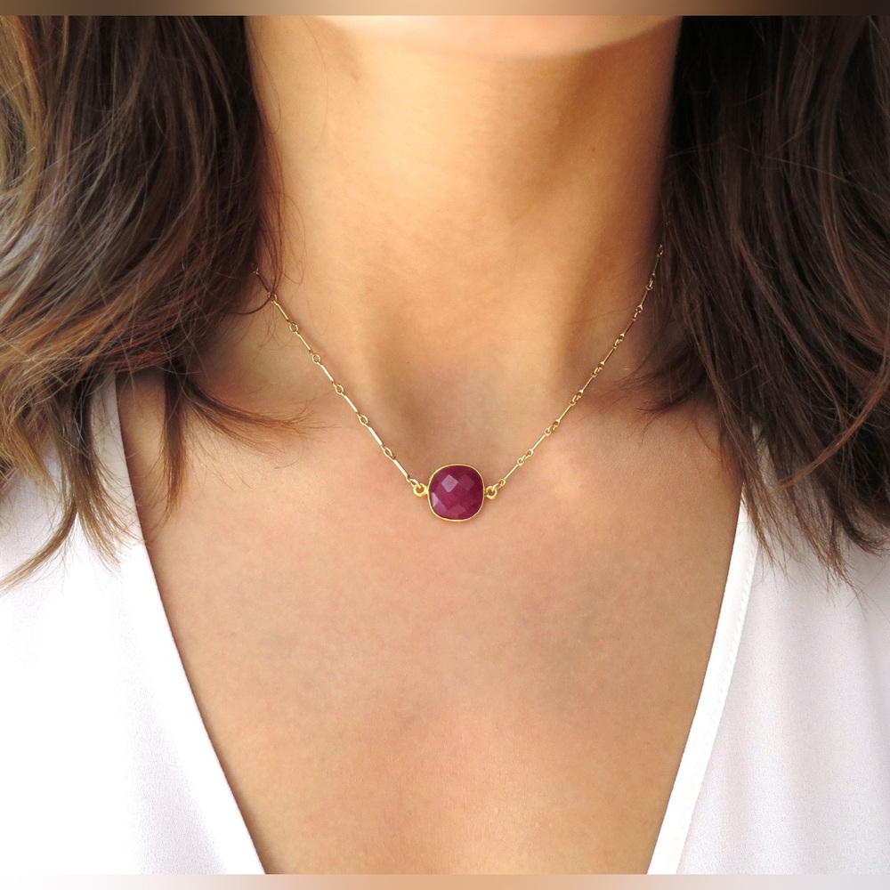 Gold and Ruby Necklace